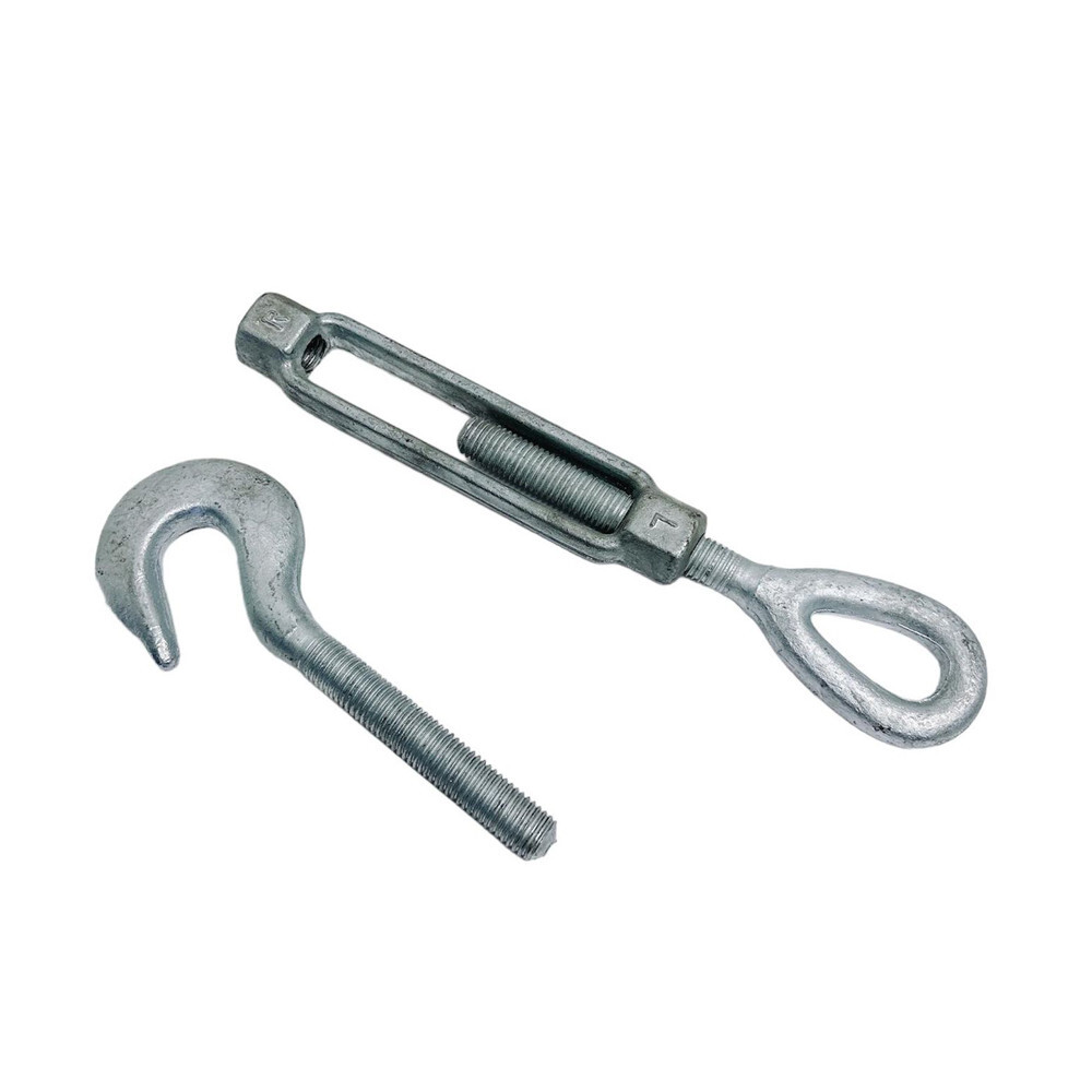 3/4" x 6" Turnbuckle HOOK EYE Pulley Galvanized Drop Forge Turnbuckle 4 PC