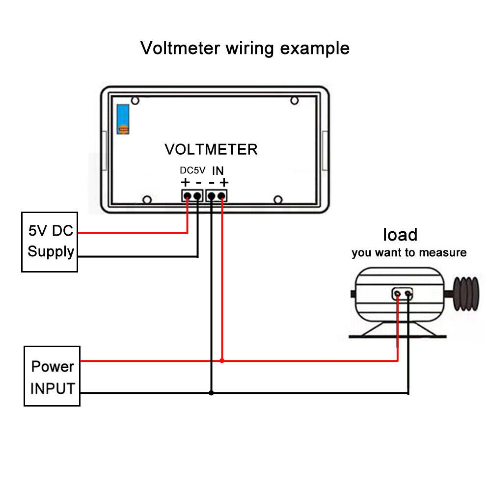 DC 500V Red LED Digital Volt Voltmeter Panel Digit Voltage Meter 0-500V DC Test