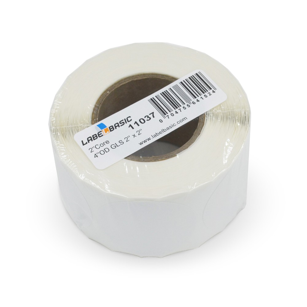 Labels for Epson CW-C4000 Printer 2" Circle 550 Glossy Labels Per Roll