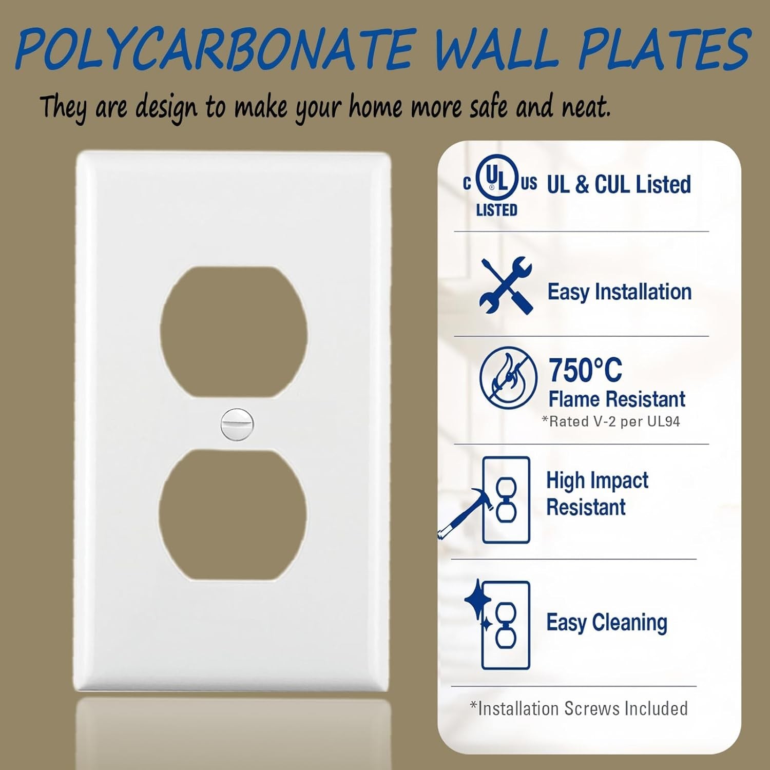 Outlet Covers Wall Plates - Electrical Outlet Cover 2/12-Pack Standard Size Best