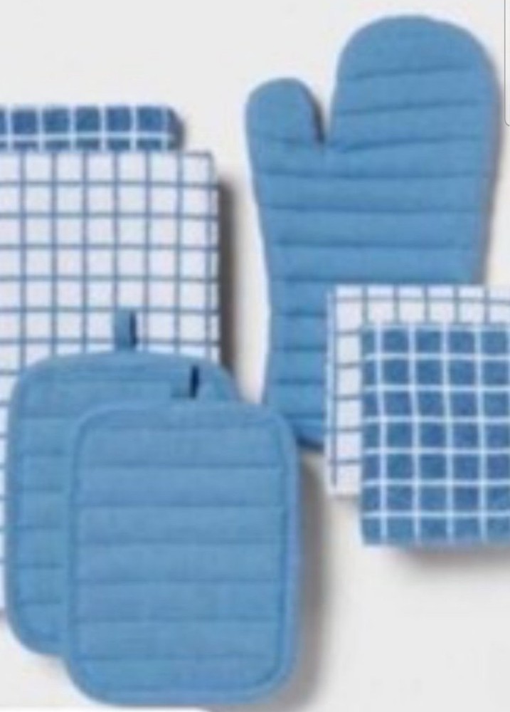 (2) Seven Piece Kitchen Towel And Mitt Sets