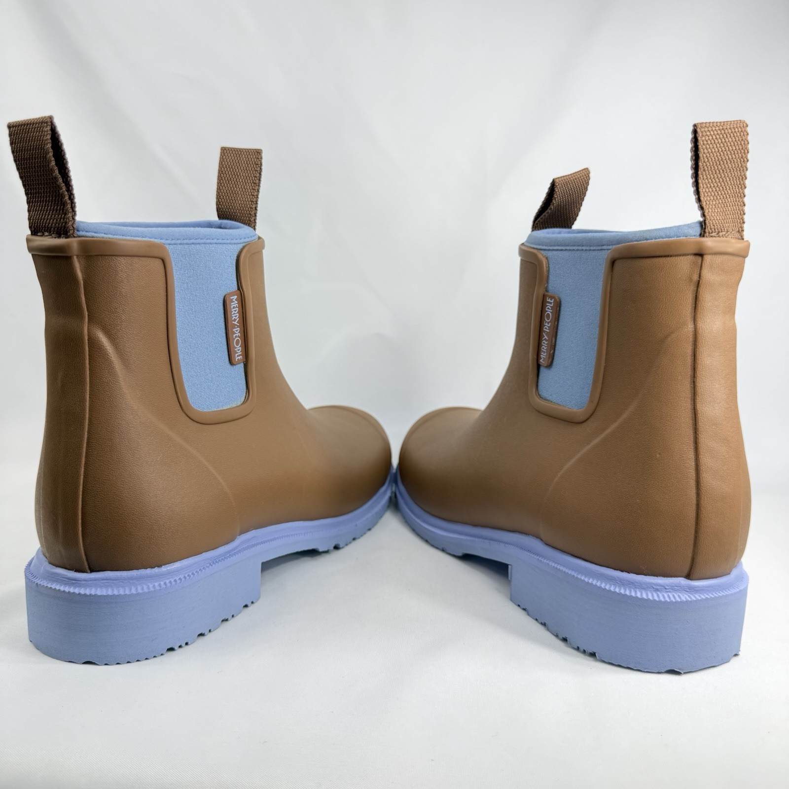 Merry People Bobbi Ankle Unisex Waterproof Rain Boots Chestnut