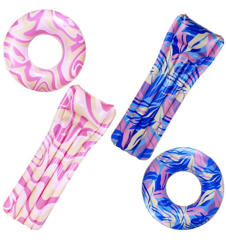 Luxe Float 4pc Combo Set (2 Lounger Float & 2 Ring Float) Coco Bongo