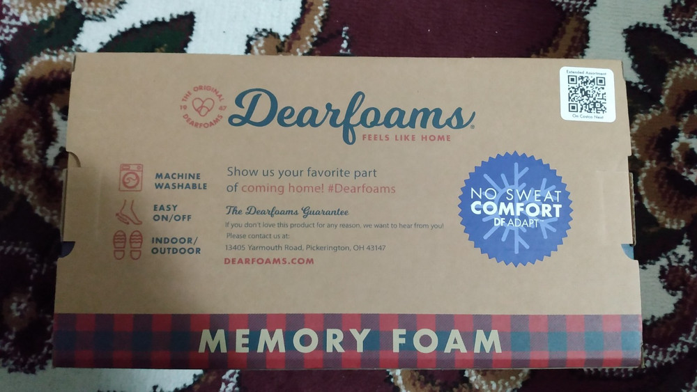 Dearforms Memory Foam Mens Slippers 11-12