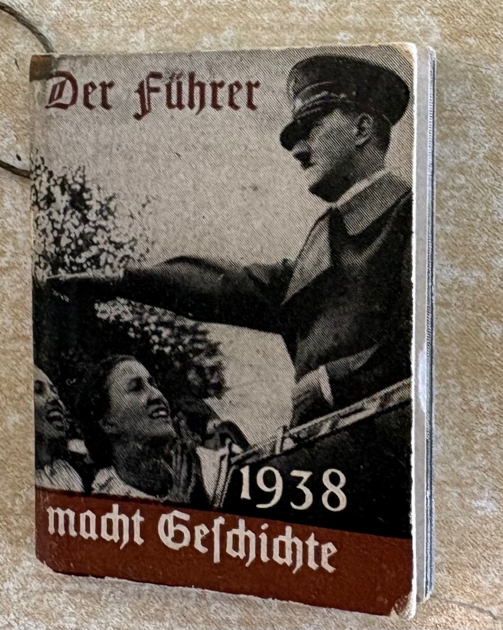 2 Der Fuhrer Mussolini Nazi 1938 Mini Tiny Book World War II Germany