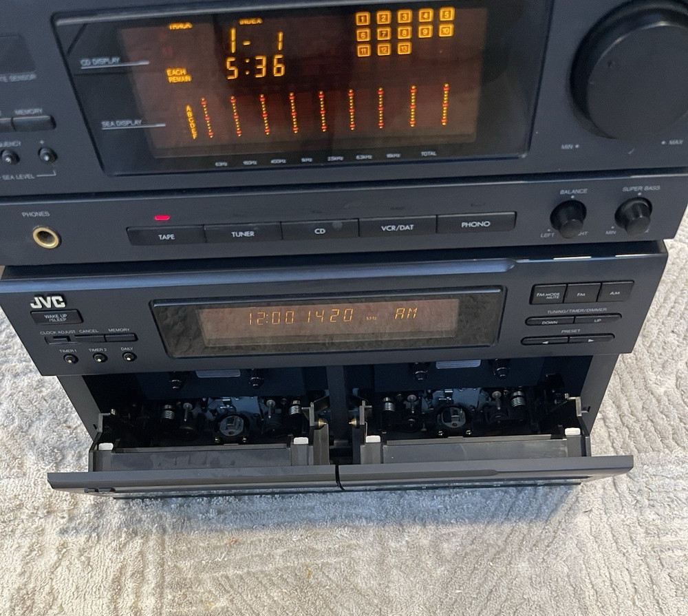 JVC CA-MX50BK Compact Component System Stereo Receiver with Remote Works