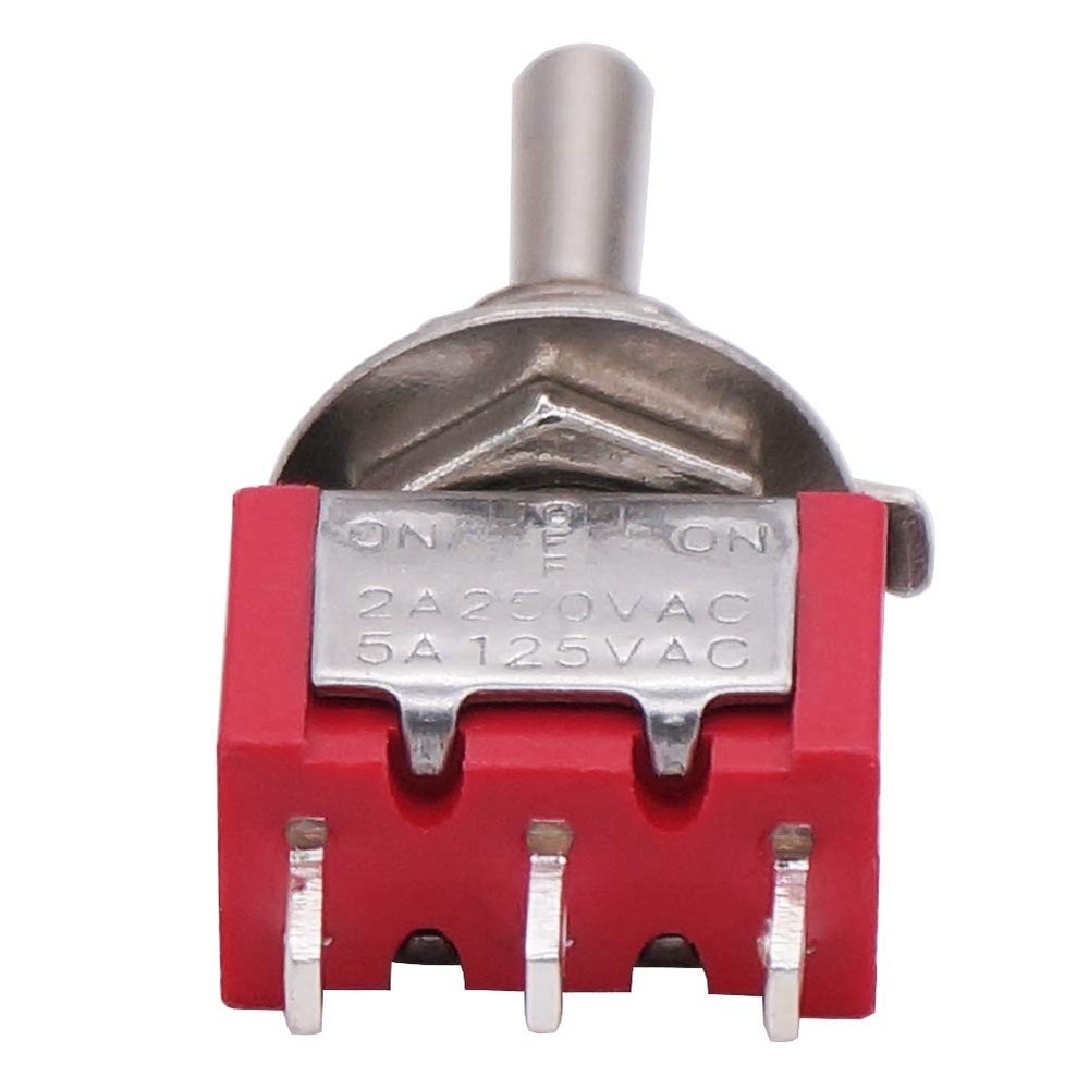 Twidec/6Pcs Mini Momentary Toggle Switch SPDT 3 Position 3 3Pin（ON)-OFF-(ON)