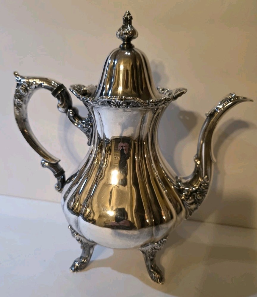 WALLACE Rose Point 1200 TEAPOT Silverplate