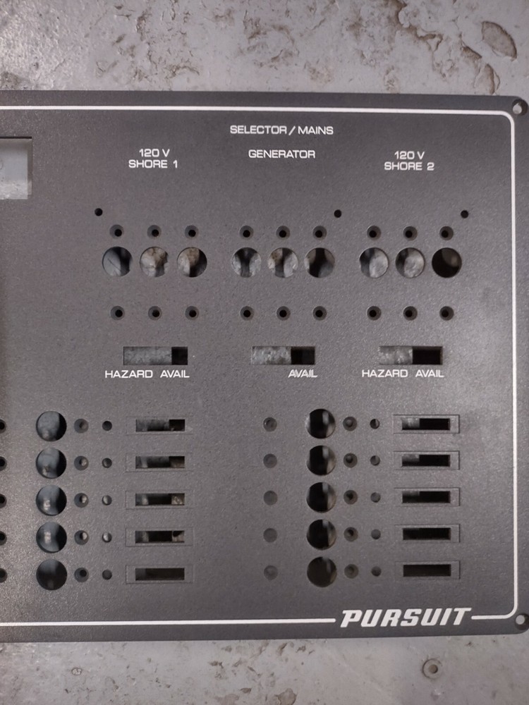 PURSUIT TIARA YACHTS AC DISTRIBUTION PANEL PANELTRONICS ALUMINUM
