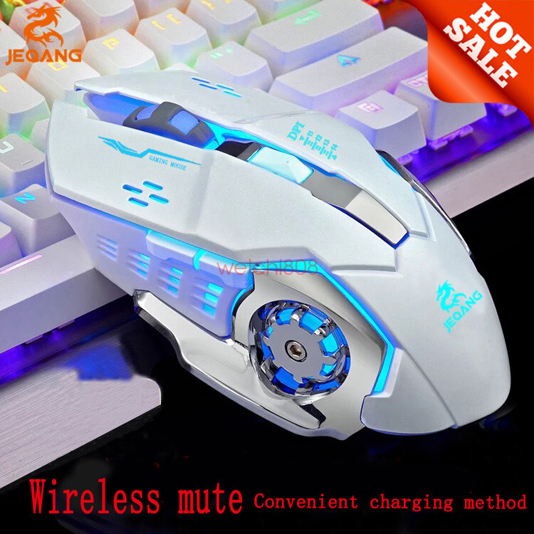 6D LED Rechargeable Wireless Backlit USB Optical Ergonomic Gaming Mouse Mice