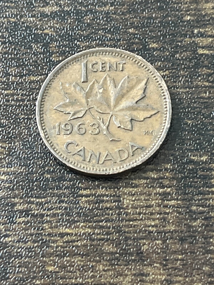 1963 Canada 1 Cent Actual Coin TK7134*