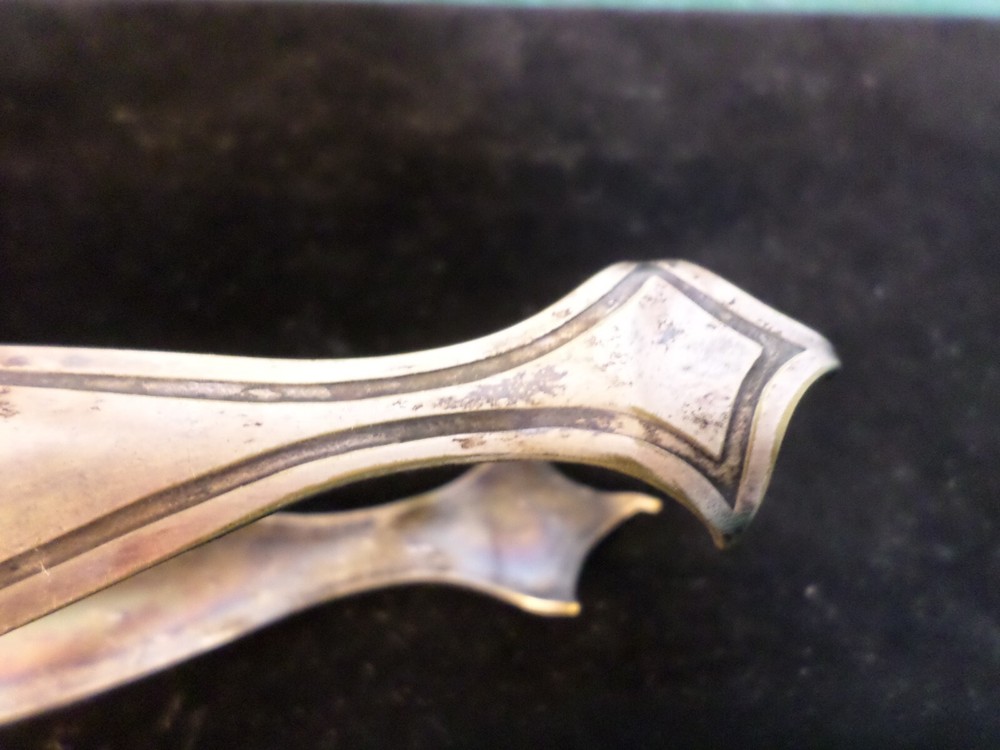 Beautiful Vintage Decorative Silverplate Ice Cube Tongs