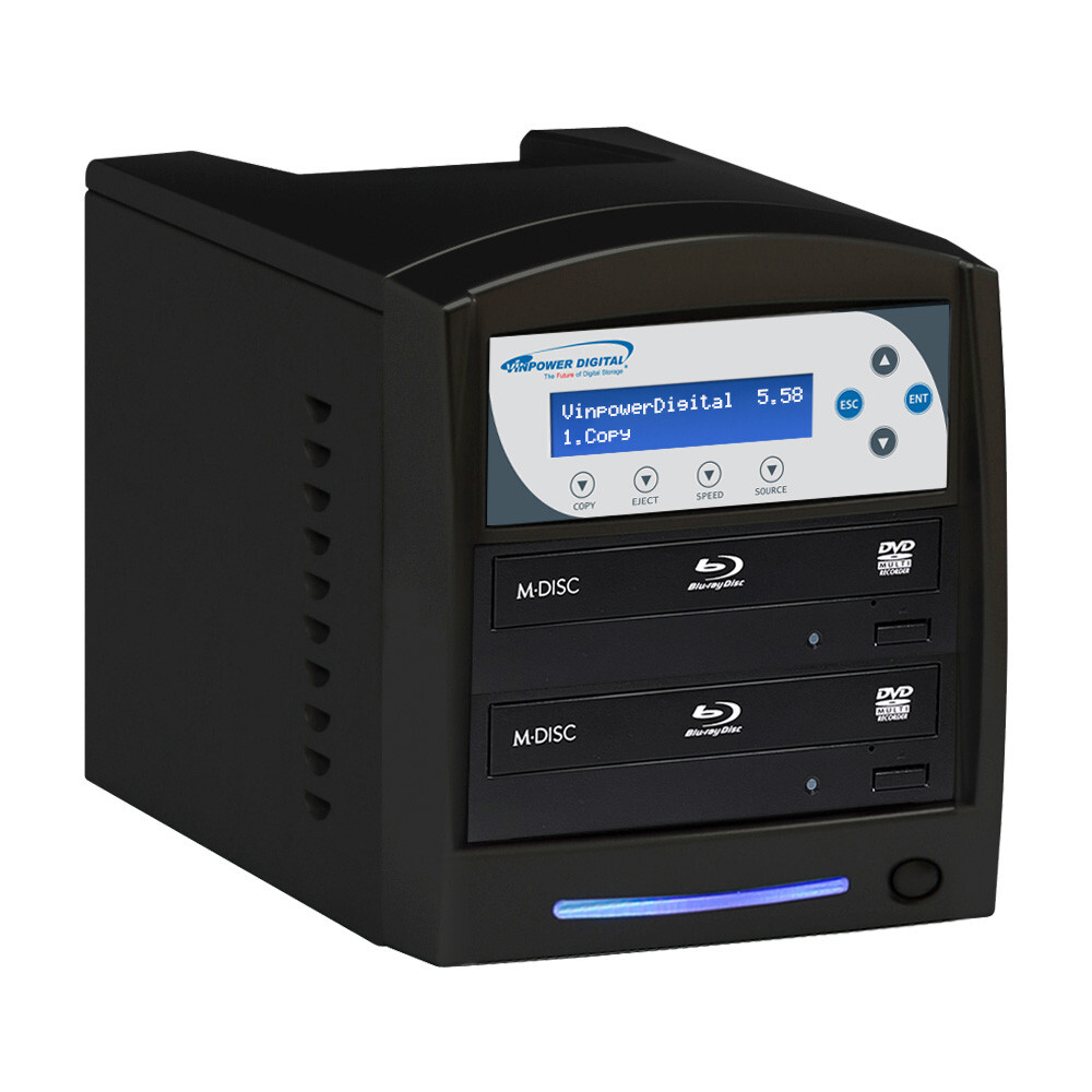 SharkBluCP 2 Target Blu-ray BDXL DVD CD Disc Duplicator with USB 3.0 + 2 TB HDD