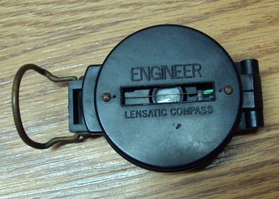 Vtg ENGINEER LENSATIC COMPASS ~ Made in Japan