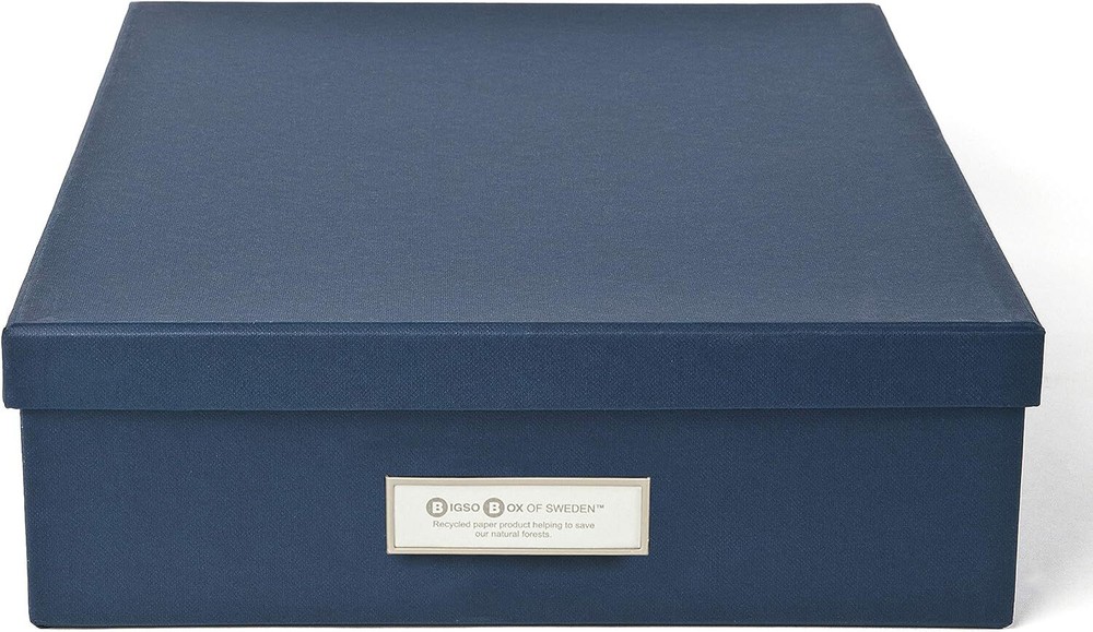 Bigso Oskar Fiberboard Label Frame Document Letter Box | Grey