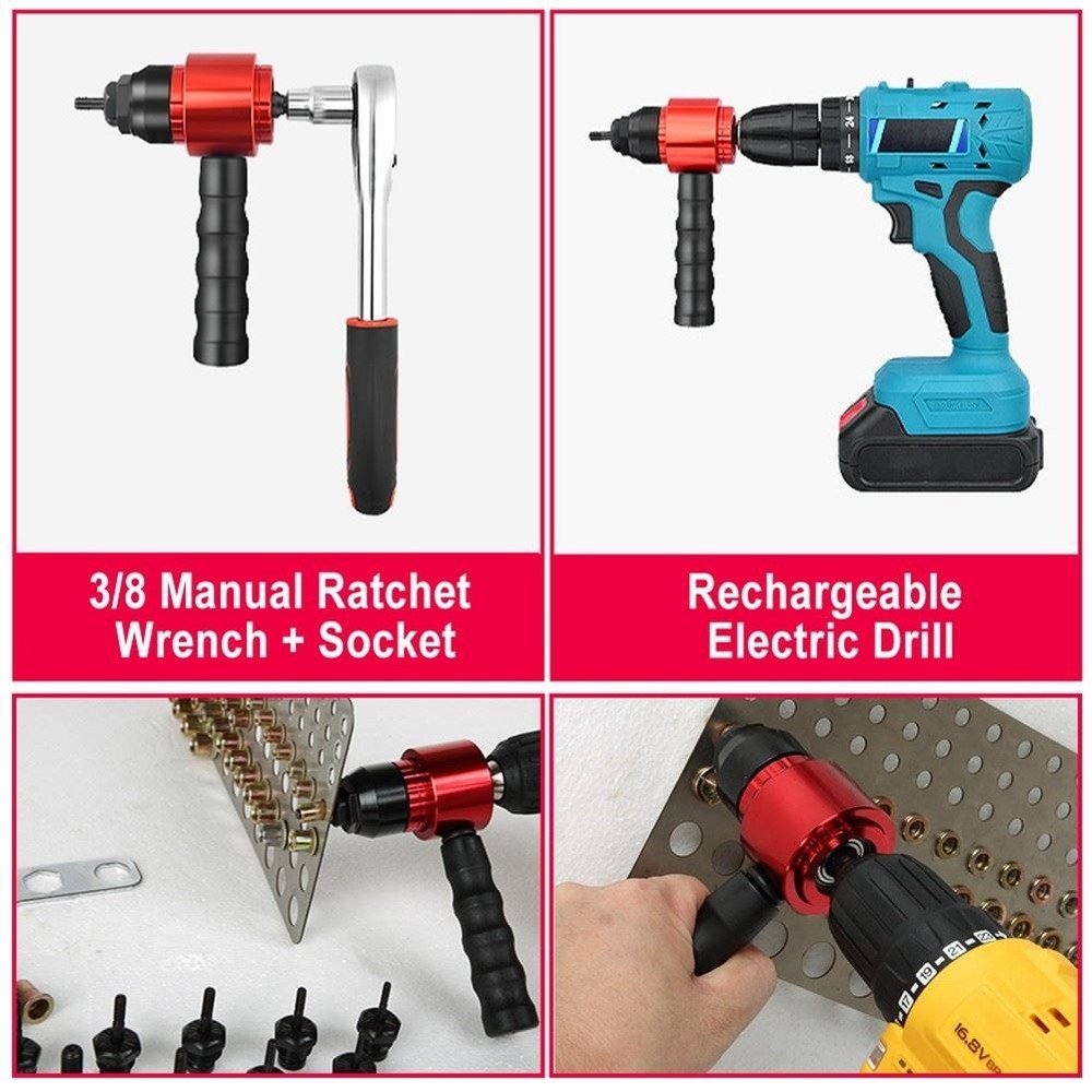Detachable Hand Rivet Tool Conversion Set Electric Pneumatic Rivet Machine