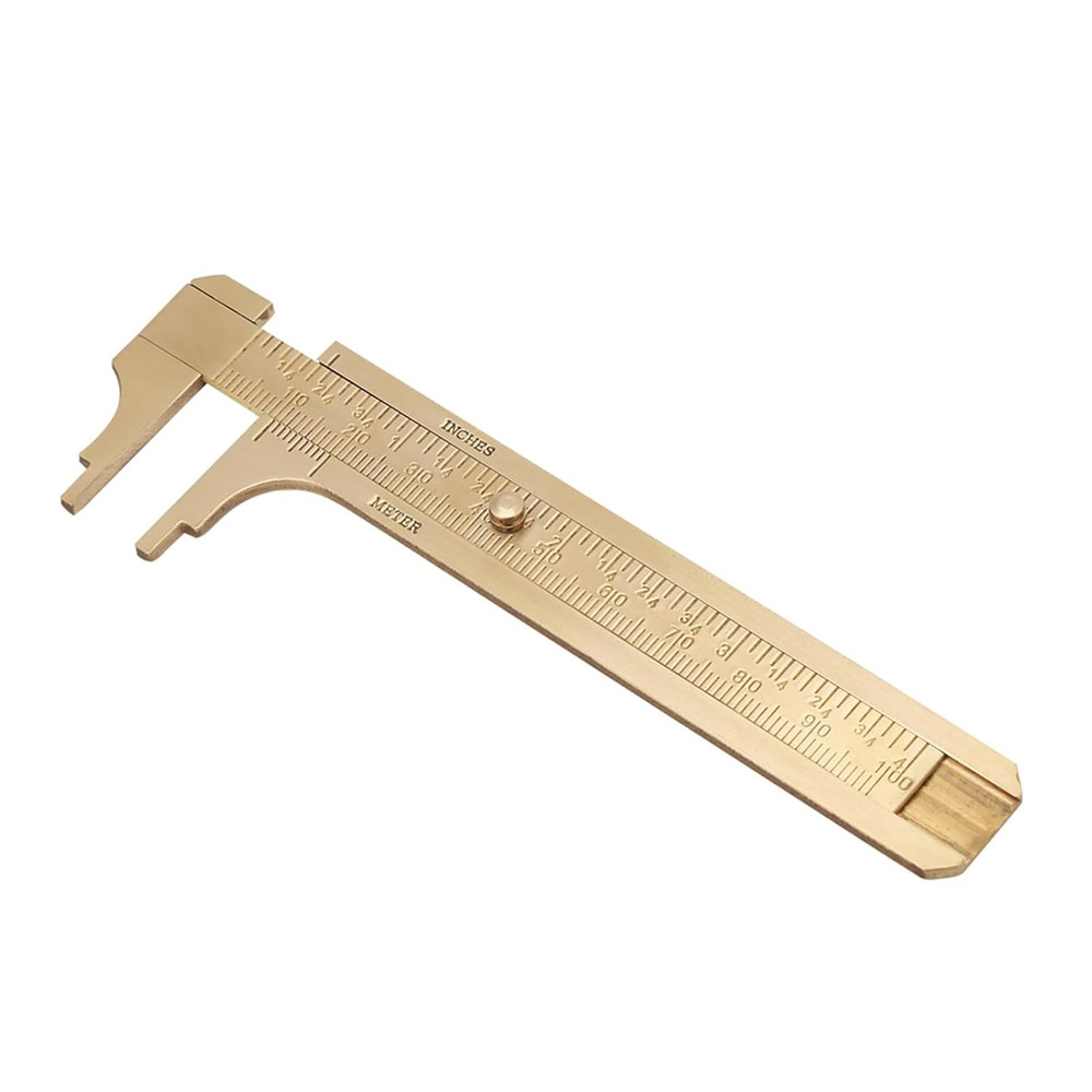 Vernier Caliper, Double Scale Brass Micrometer Sliding, 100Mm