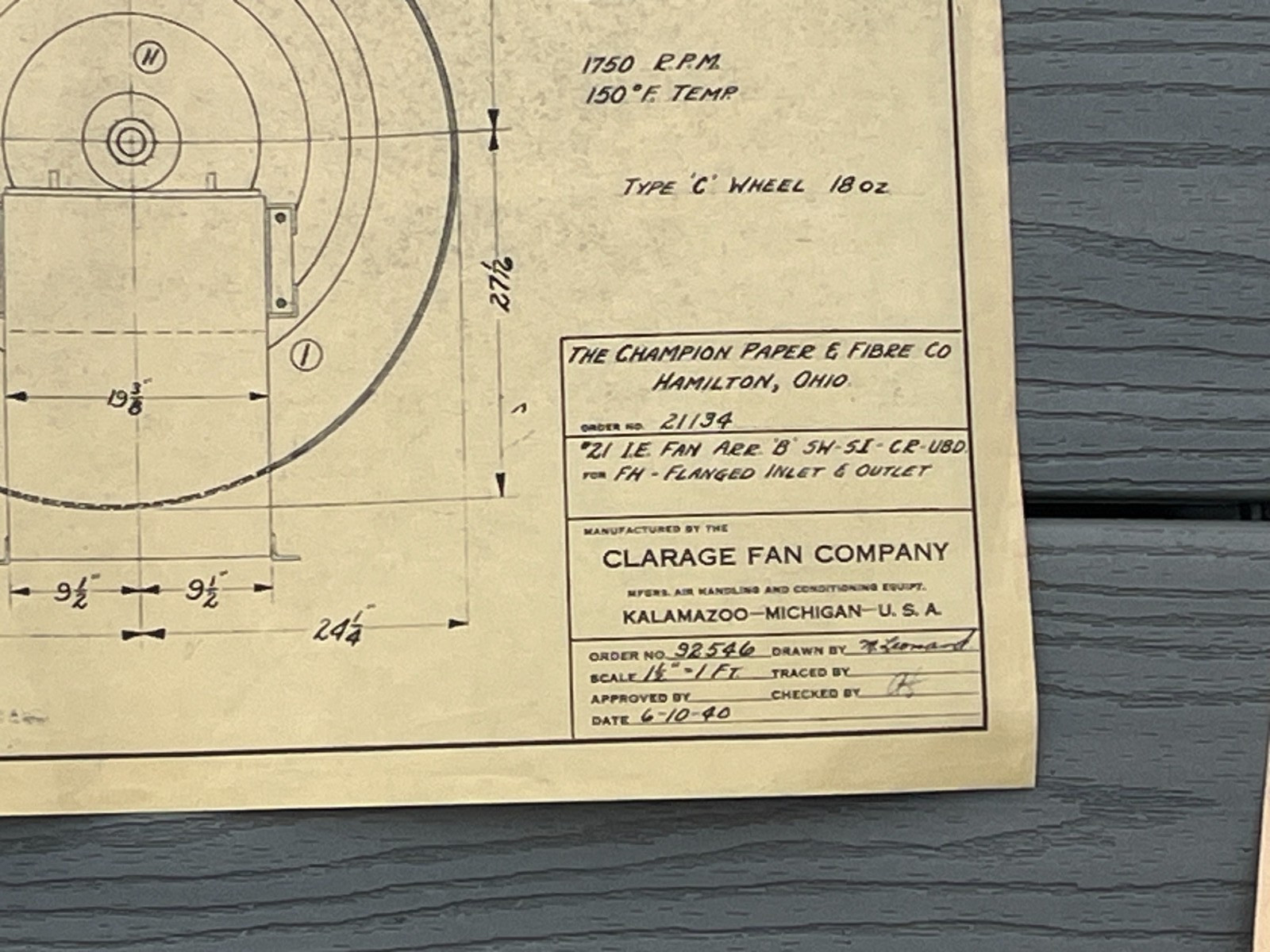 Lot 6 Vtg Industrial Dorr CO Blueprints Claridge Fan Cutler Hammer Blue Prints