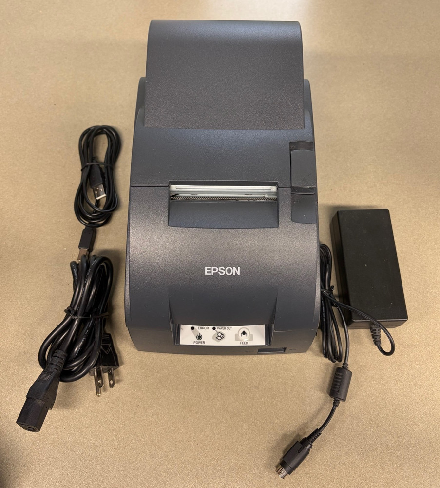 TESTED EPSON TM-U220A  M188A Dot Matrix POS Receipt Printer w/Power & Interface