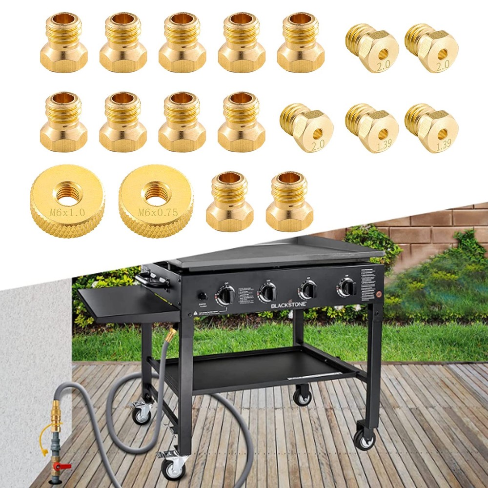Catilon Natural Gas Orifices Nozzle Conversion Kit, Propane to Brass
