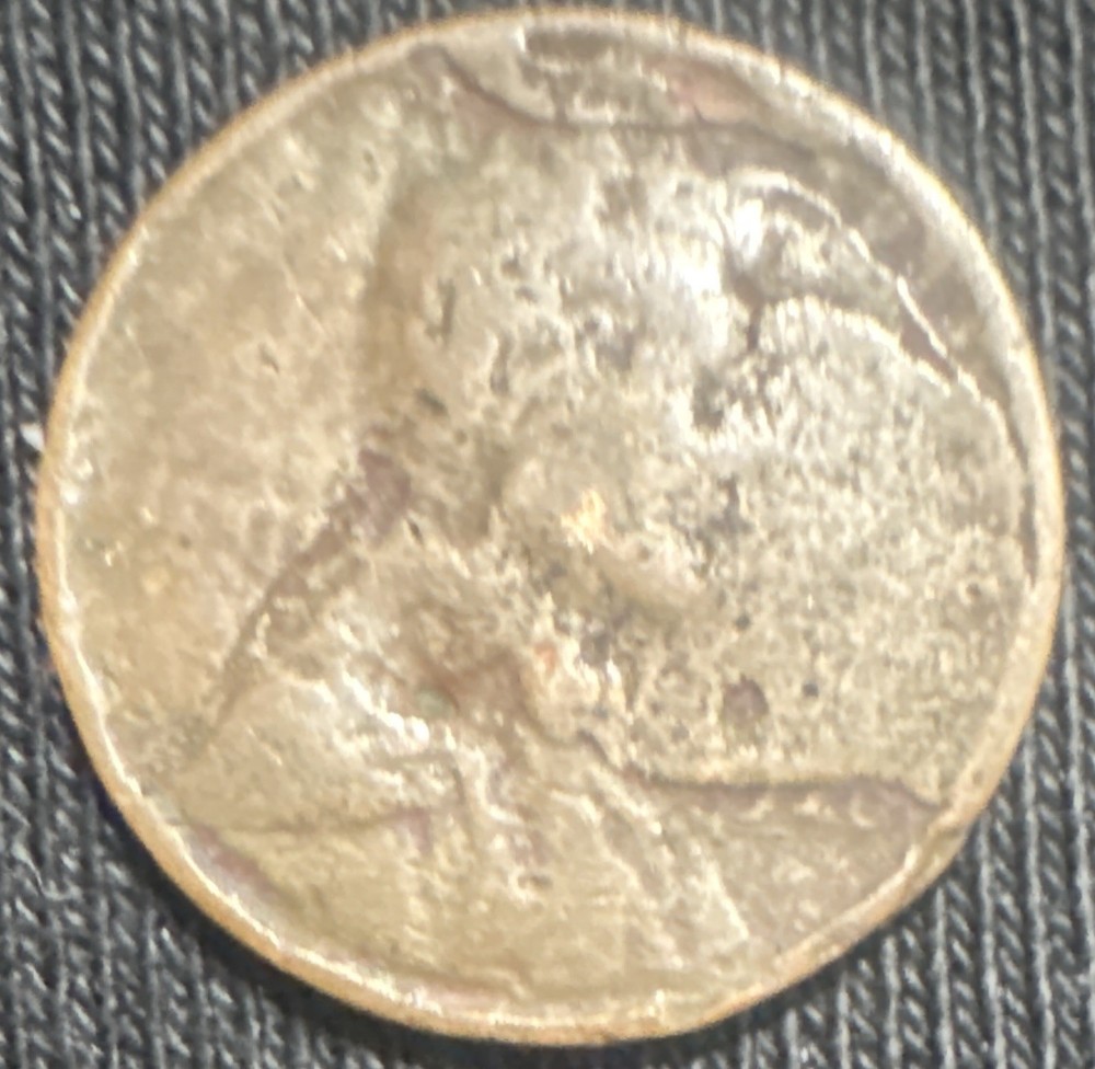 1940 Lincoln Cent With Massive Lamination Error