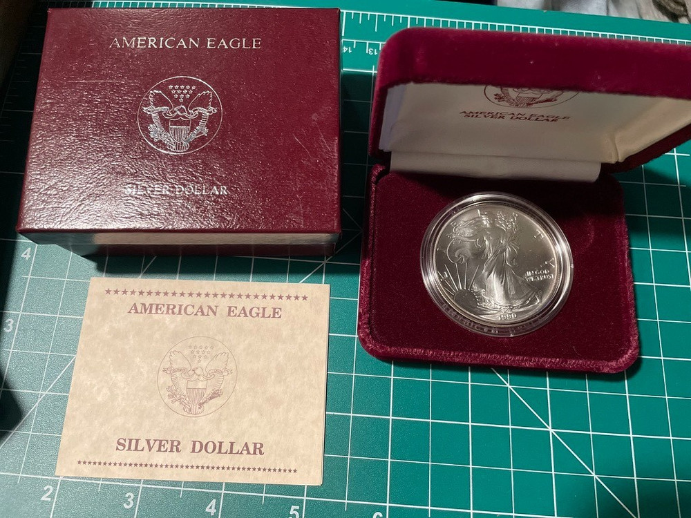 1990 Proof $1 American Silver Eagle Dollar