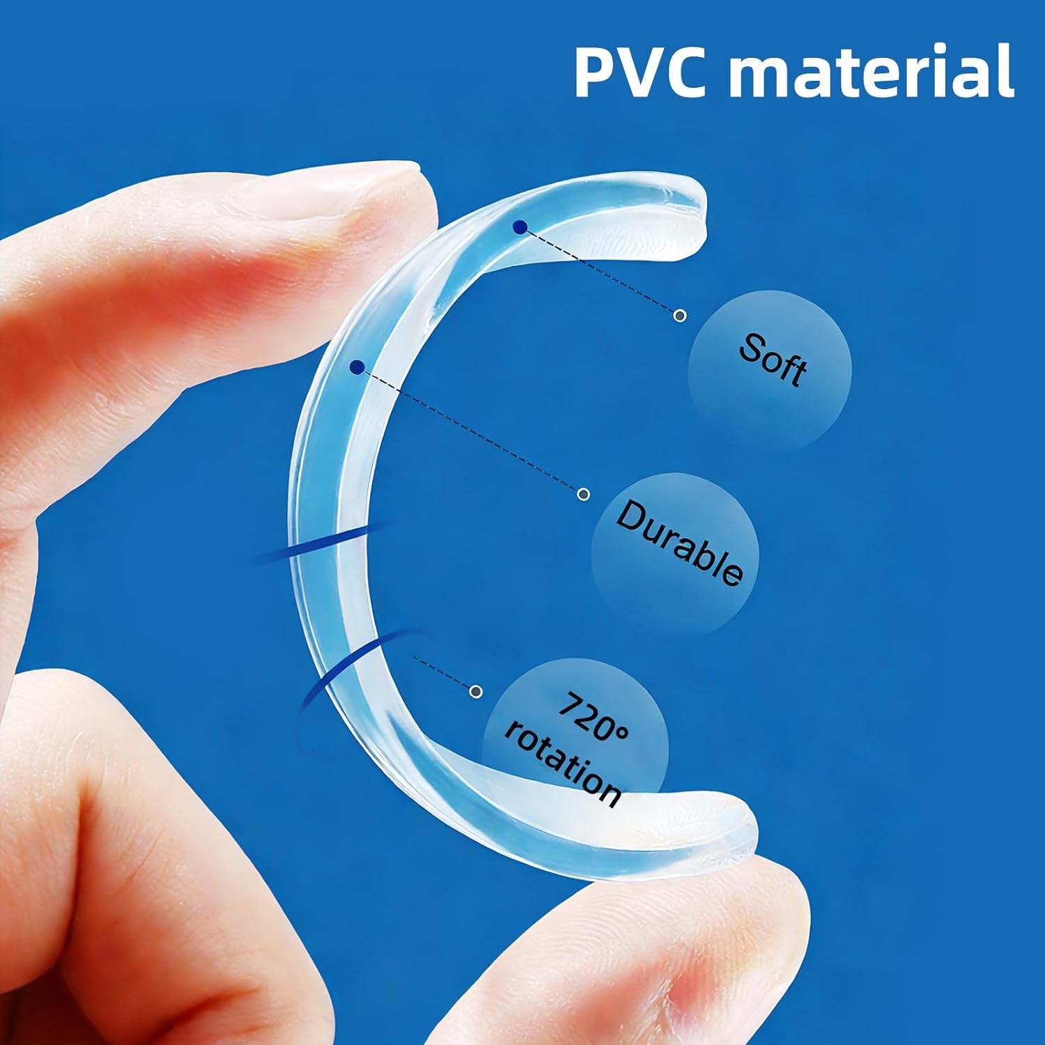 50 PCS Door Silencer Long Strip Self-Adhesive Clear Rubber Cabinet Bumpers Noise