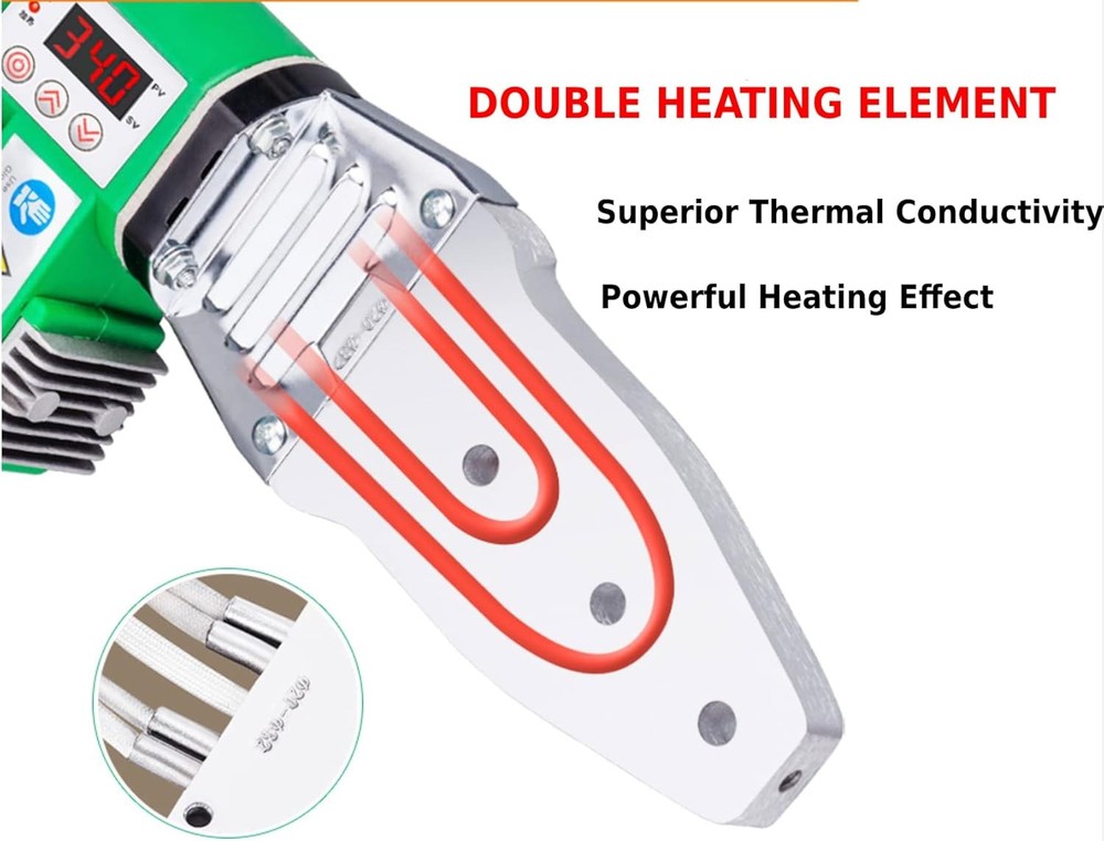 110V Plastic Pipe Welding Tool kit, Adjustable Socket Fusion Pipe Welder with 0.
