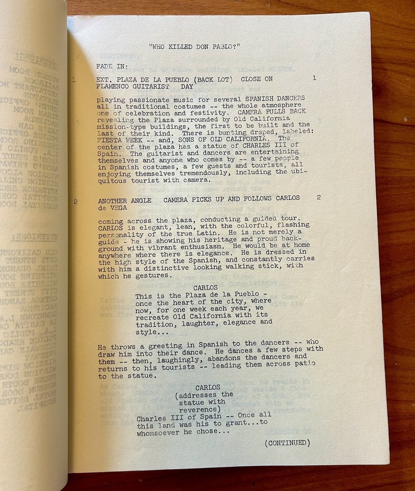 Burke’s Law Original TV Script
