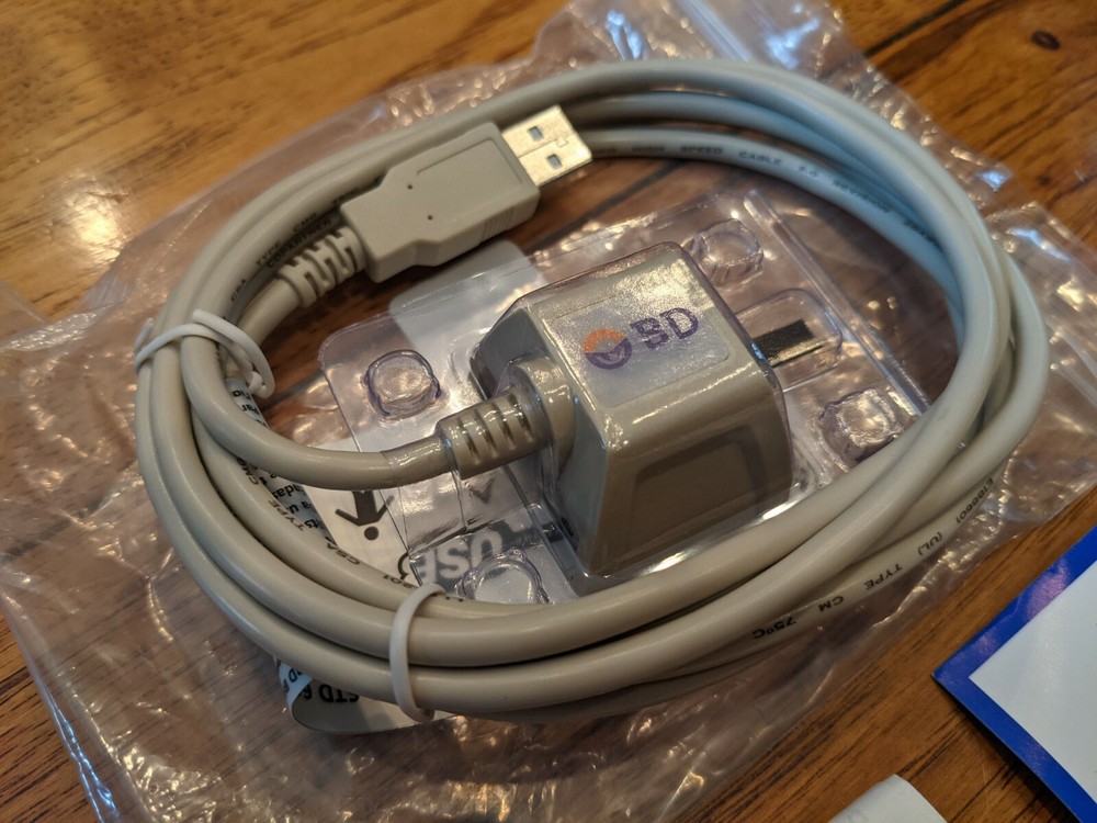 OEM BD Blood glucose meter replacement USB interface cable #322085