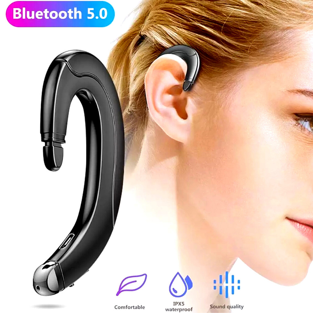 Ear hook wireless bluetooth headphones Microphone, Noise Cancelling, Painless