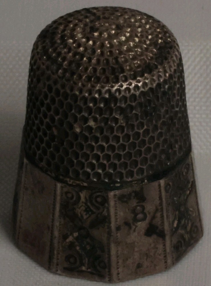 Vintage Sterling Silver Thimble Size 8