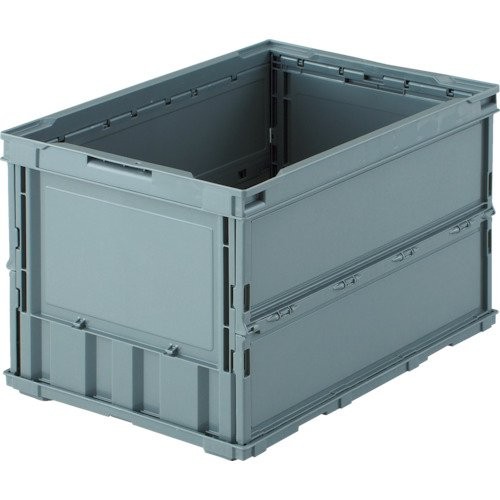 TRUSCO Thin Folding Container 50L Gray TR-O50B-GY x 3