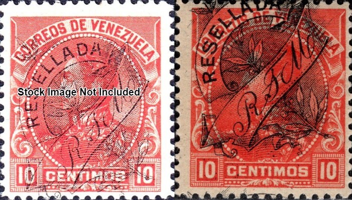 Perfectly Flawed Error-EFO Venezuela SN 143 MH  - Bold Shifted Overprint