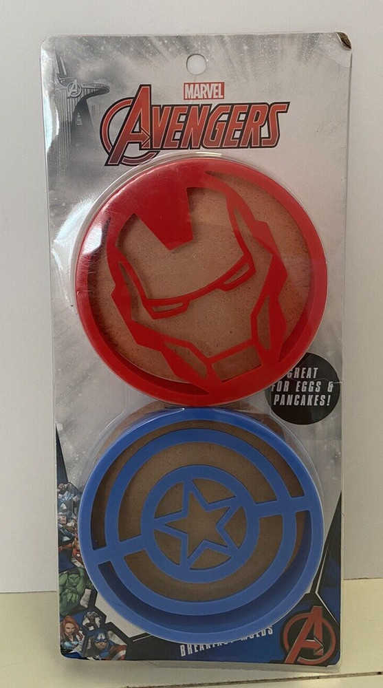 2 Marvel Avengers Silicone Pancake and Egg Breakfast Molds