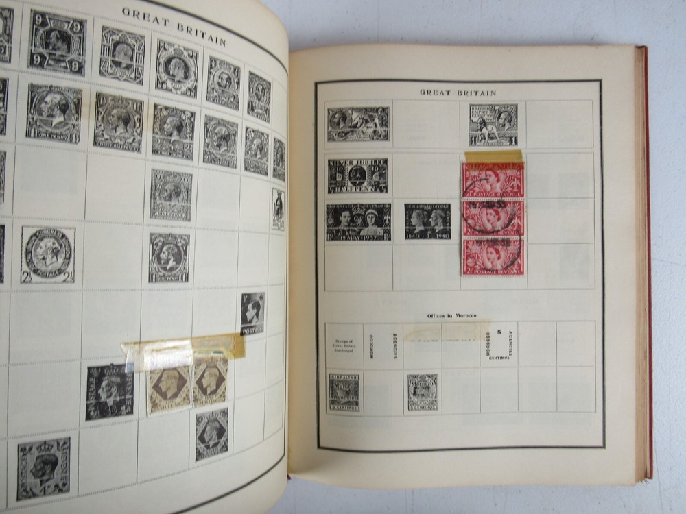 Modern Postage Stamp Album Book 1946 With Stamps