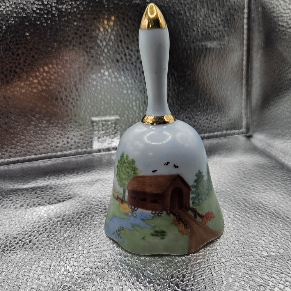 Covered Bridge Bell Porcelain