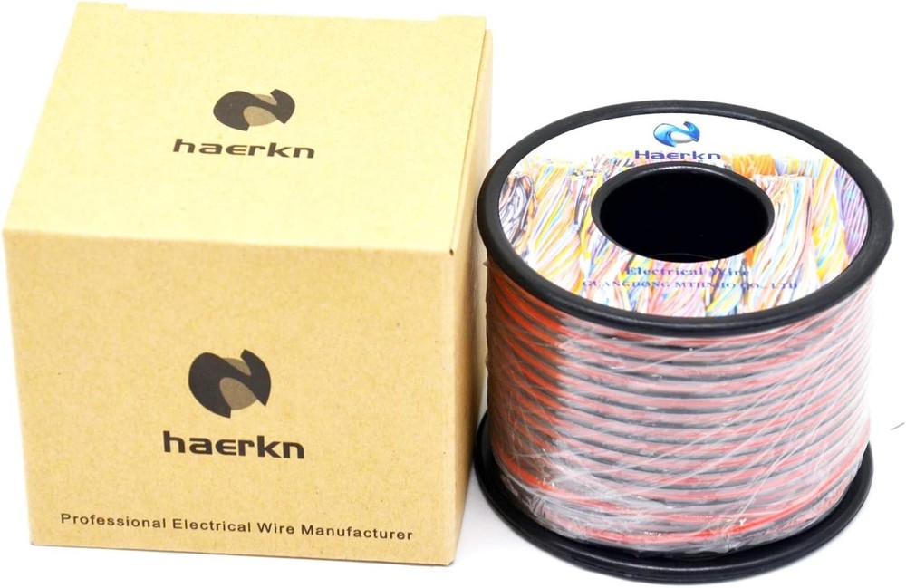 22 awg Silicone Electrical Wire 2 Conductor Parallel line Black, Red