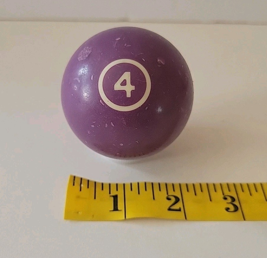 Vintage No. 4 Solid Purple Pool Ball Billiard 2" Replacement (J)