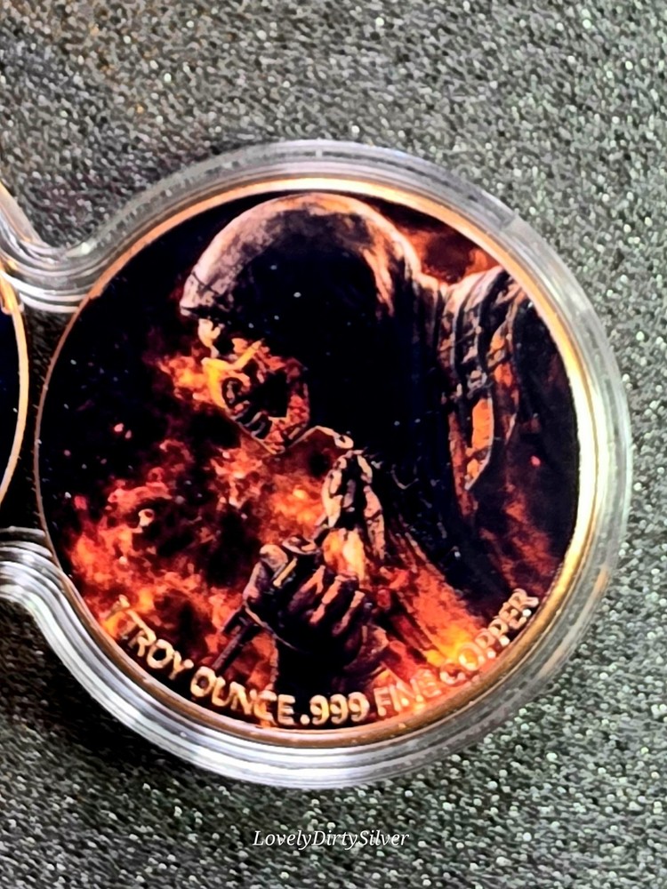 Scorpion vs. Sub-Zero Two Ounce Colorized Fine Copper Round Set