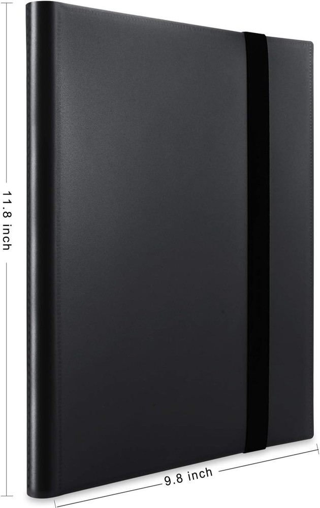 Large Black Card Storage Binder - Side Loading for Easy Access & Protection