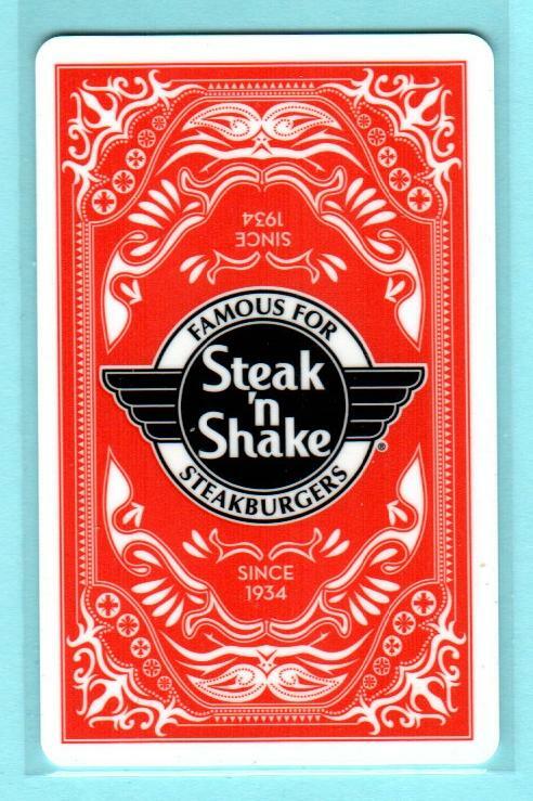 STEAK 'N SHAKE Red Playing Card 2014 Gift Card ( $0 )