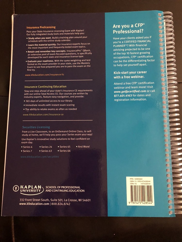 Kaplan General Securities Representative Exam Series 7 10th Ed Class Notes Plus!