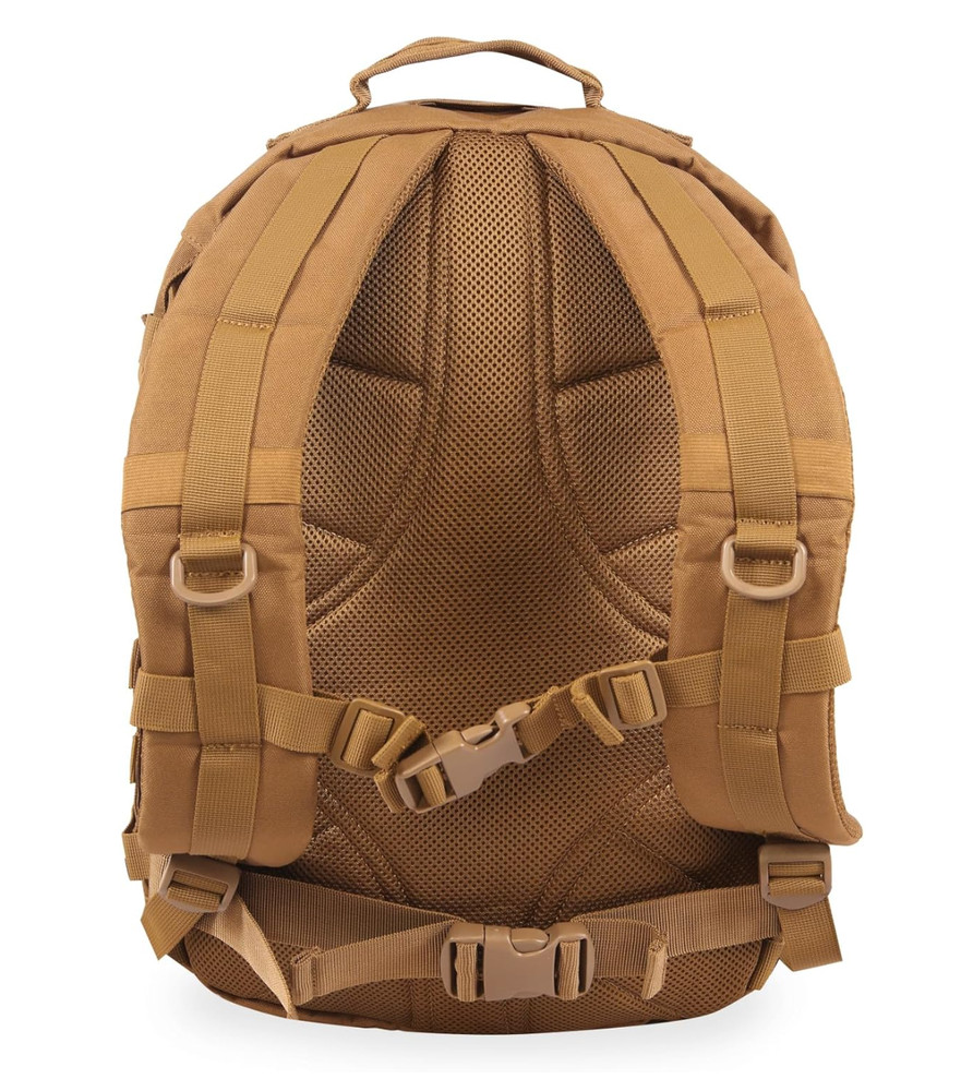 Highland Tactical Backpack Major Heavy Duty MOLLE WEB HOOK-LOOP, Tan