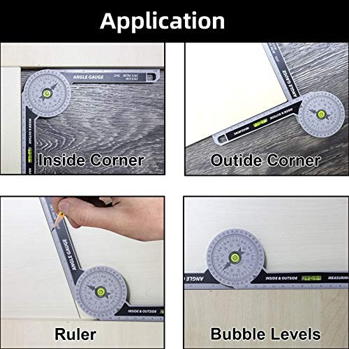 Miter Saw Protractor, Measuring Tools Precision Laser Inside & Outside Miter