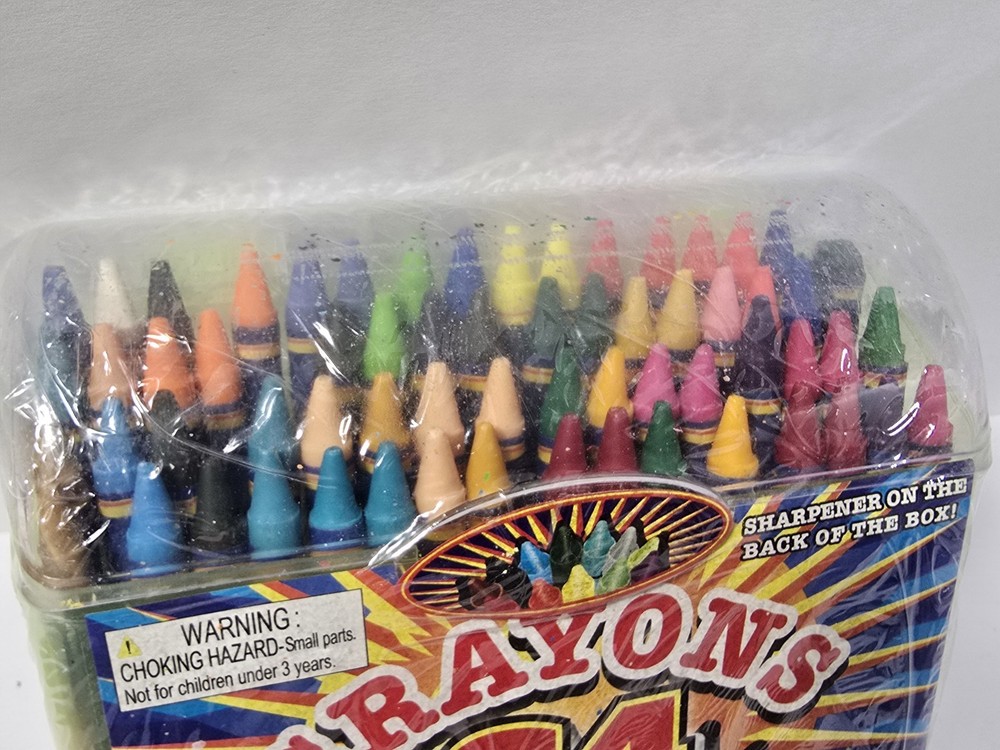 64 Crayons With Sharpener By Greenbriar Sealed In Box