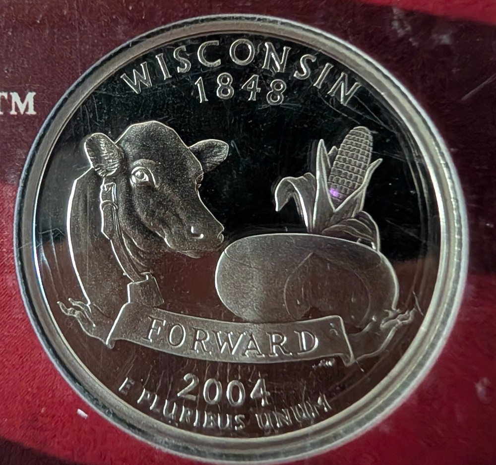 2002-2008 US Mint Silver S Proof State Quarters Sets in Cherry Wood Display Case