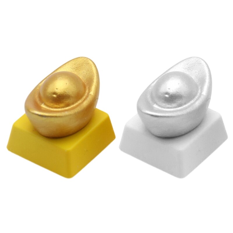ESC Keycap Fun and Durability Golden/Silver Dollar Shape for Mechanical Keyboard