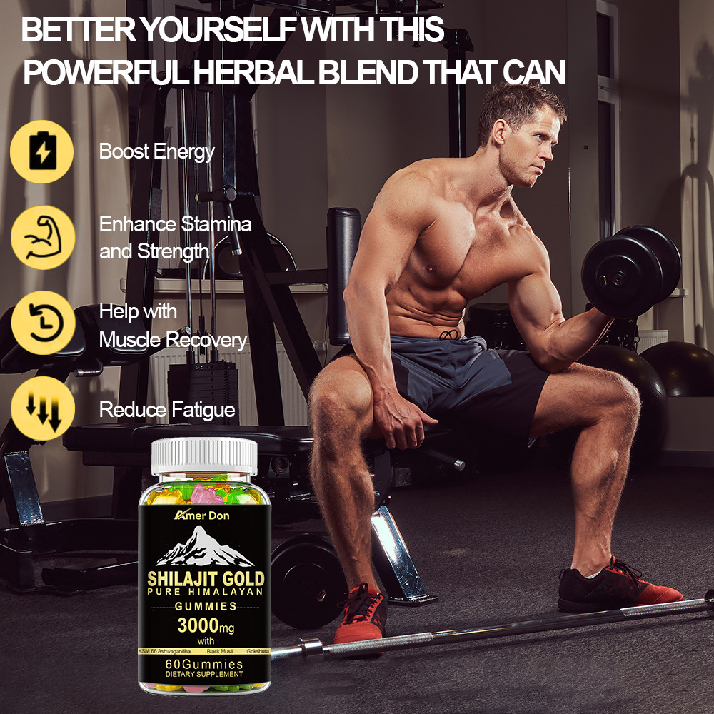 Shilajit Gummies Max Strength | Pure 100% Authentic Himalayan Origin 120 Gummies