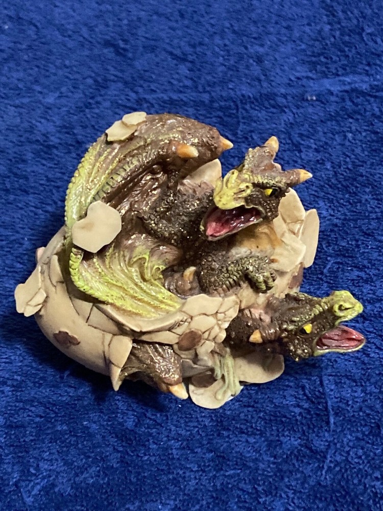 Ceramic Hatchling Dragon Egg Figurine Fantasy - Mythical